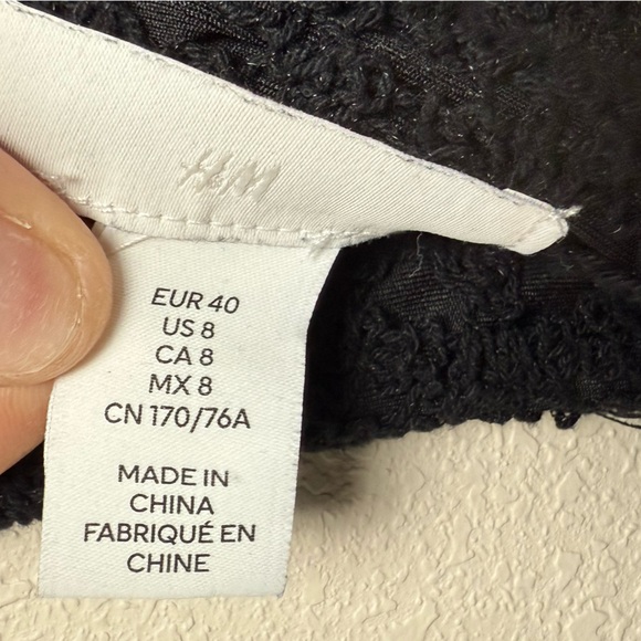 H&M Women‎ Size 8 Black Knit Swimsuit Cover Up See through Skirt - Picture 5 of 5